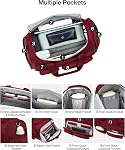MILADA Underseat Carry On Luggage Bags for Travel Lightweight Foldable Carry On Bags for Airplanes Small Duffle Bag for Men Women TSA Approved Underseat Bag Travel Tote Bags, Burgundy