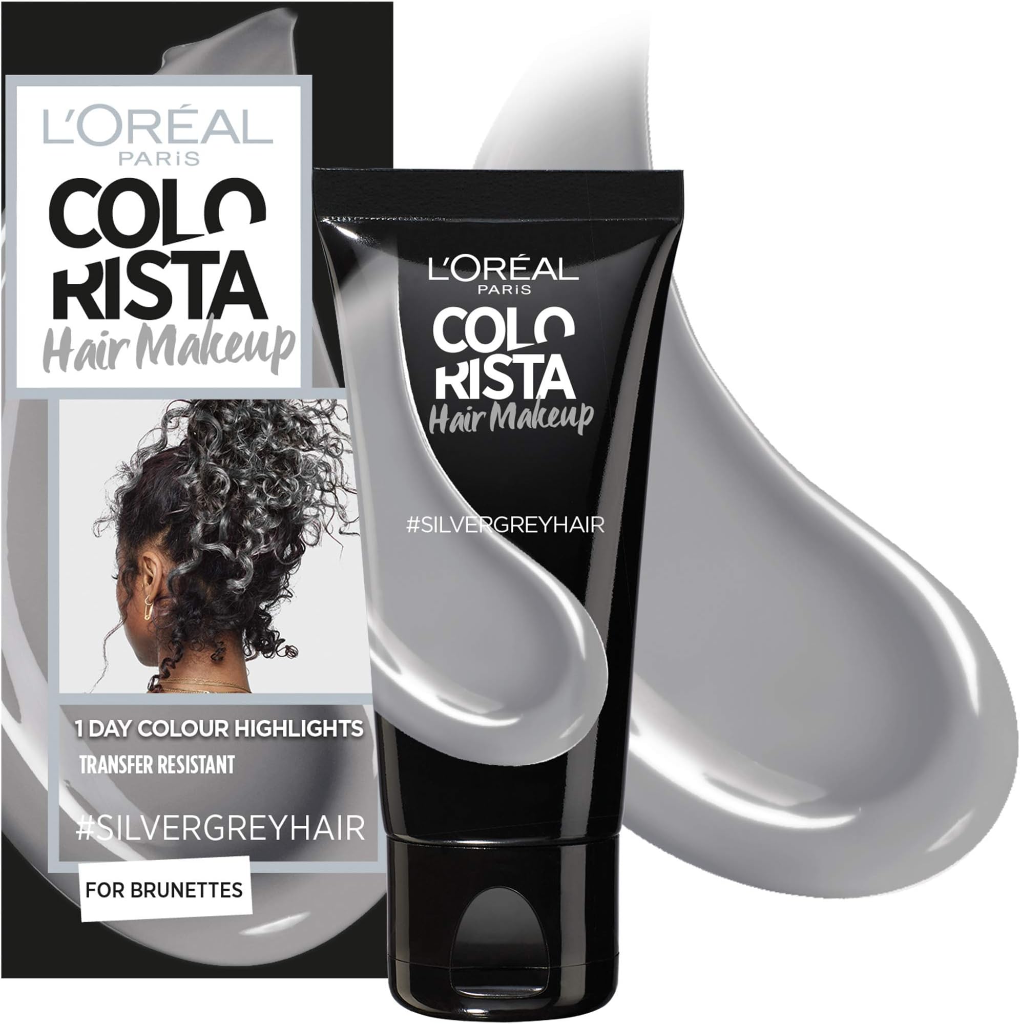 L'Oreal Colorista Hair Makeup Silver Grey Brunette Temporary Hair Colour 30ml
