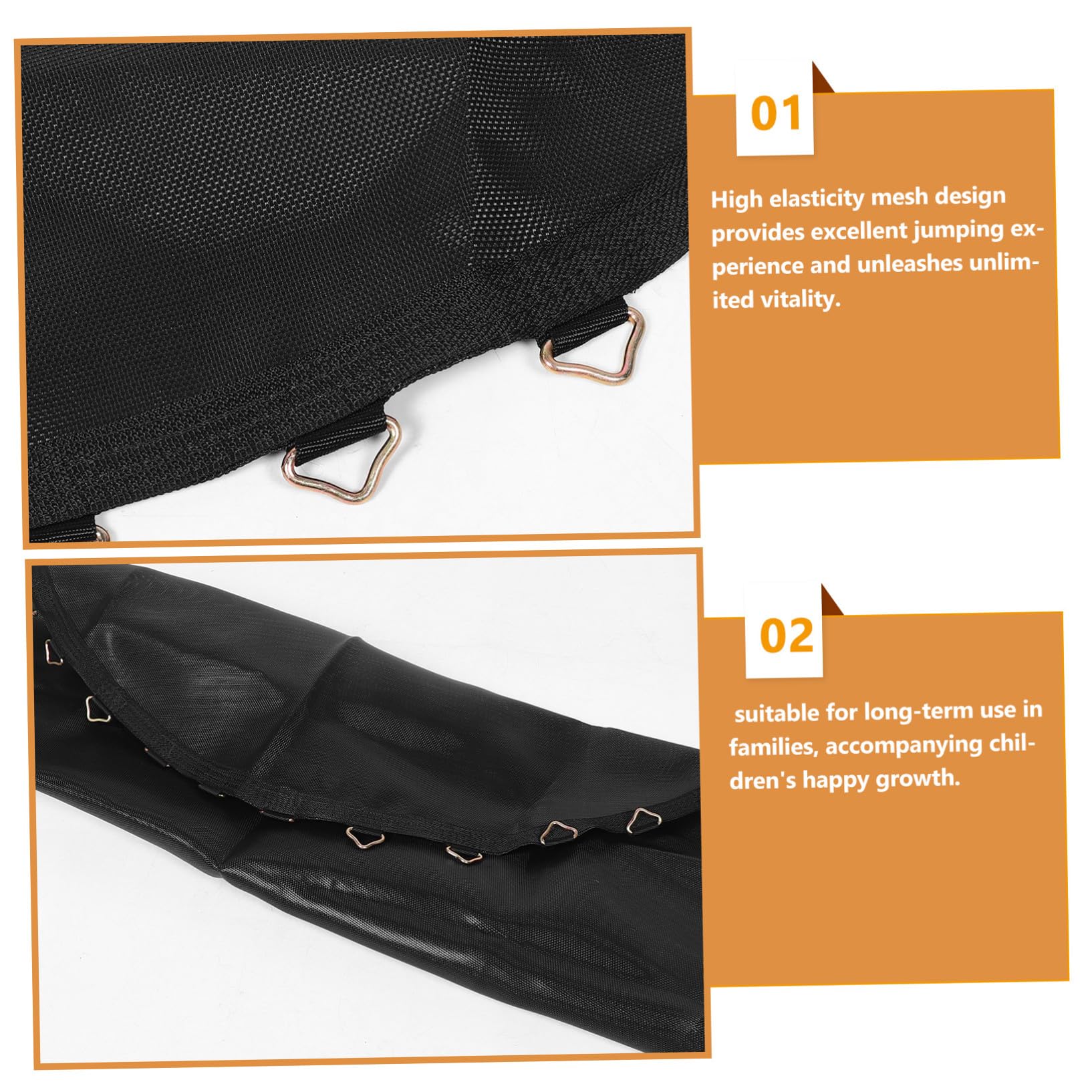 Tappeto elastico di ricambio per trampolino da esterno, resistente, elastico per fitness e sicurezza, accessorio robusto per una migliore esperienza di salto