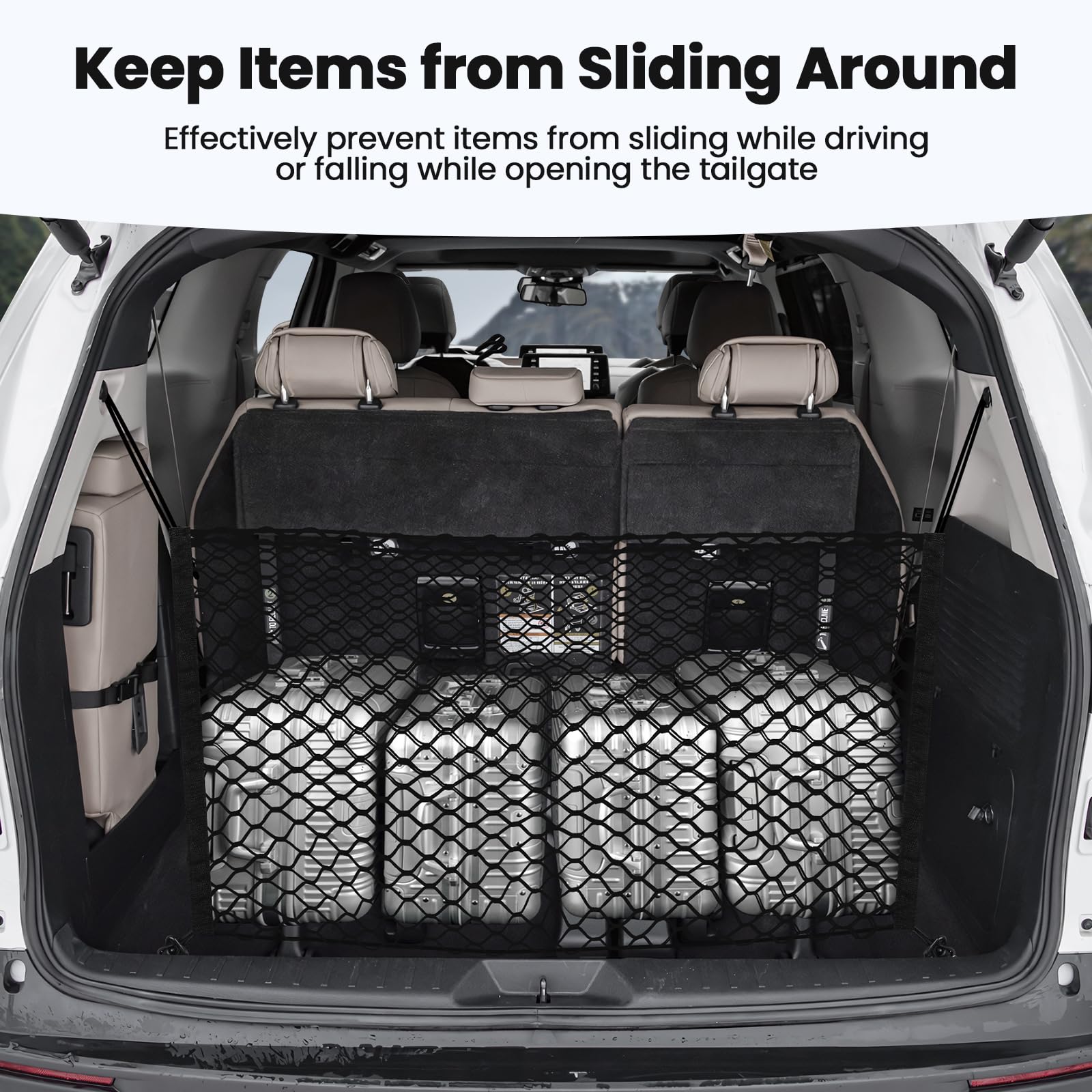 TRUNK REAR SEATS Envelope Style Organizer Cargo Net For KIA EV6 2022 - View #8