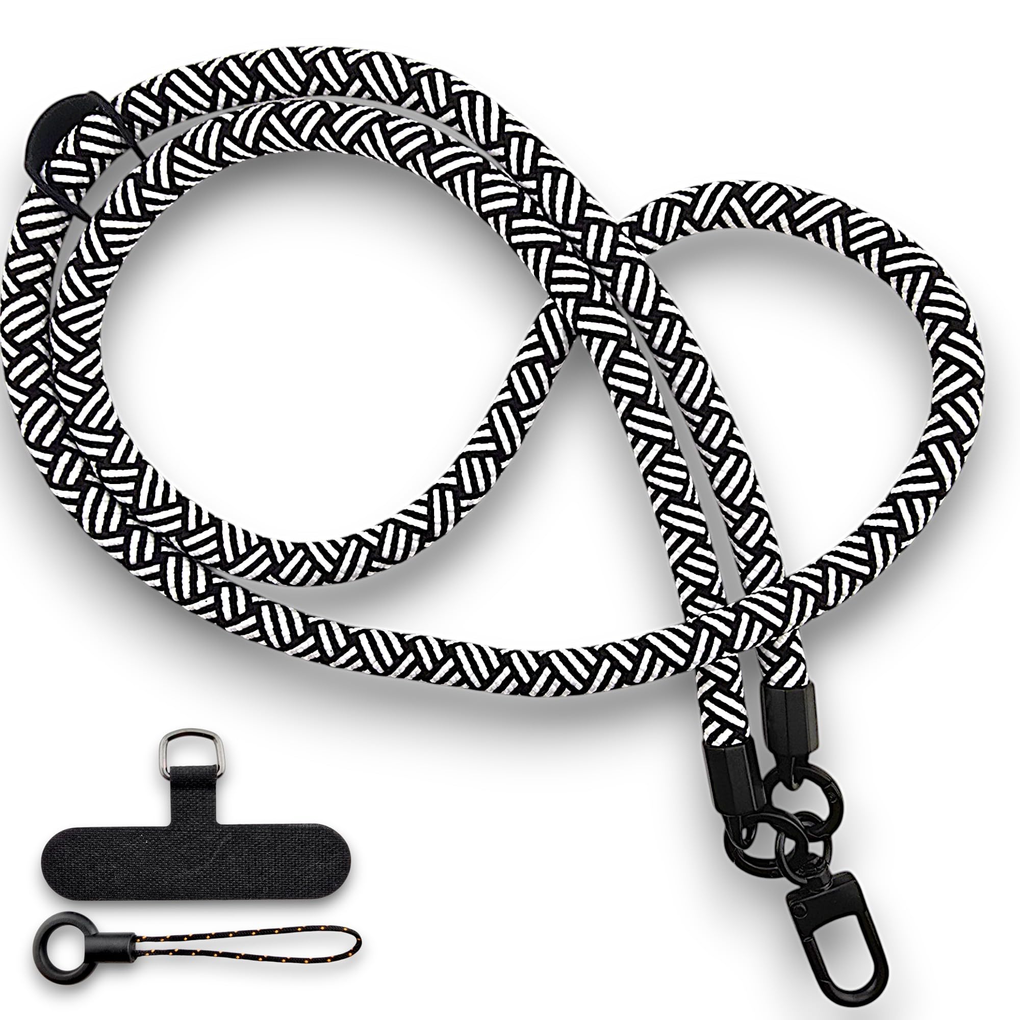 RATASK Shoulder Lanyard Strap for Mobile Phones, Camera, ID card Holder, Badge Holder,Body strap lanyard, over the shoulder strap lanyard, 10mm diameter, 45cm length (Zebra)