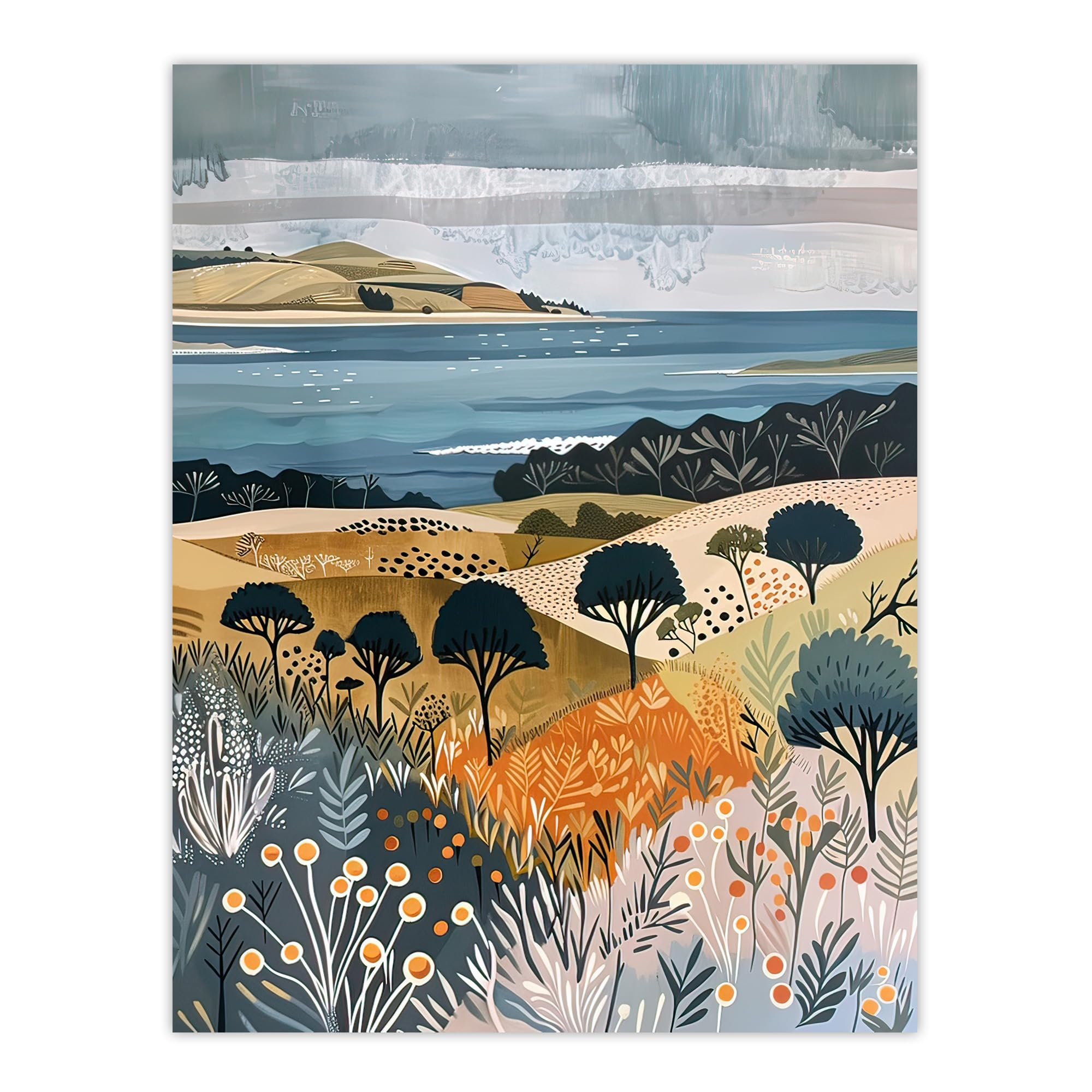 Artery8 Black Isle Cromarty Scottish Highlands Painting Living Room Unframed Wall Art Print Poster Home Decor Premium