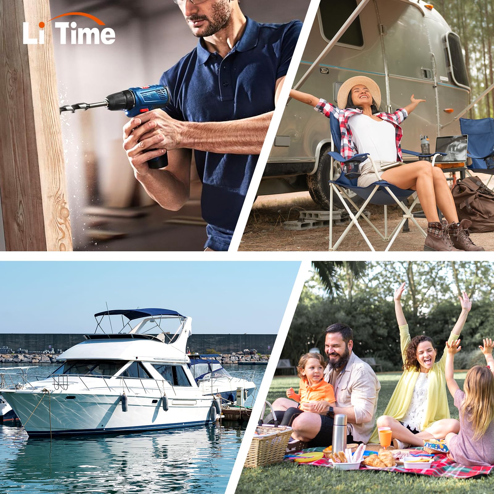 LiTime 1000 W Inverter Sinsus Pure 12 V DC a 230 V AC Convertitore per Camping-Car, Camping, Inverter Solare con 2 uscite AC, Display di Sorveglianza con Visualizzazione dello stato in tempo reale