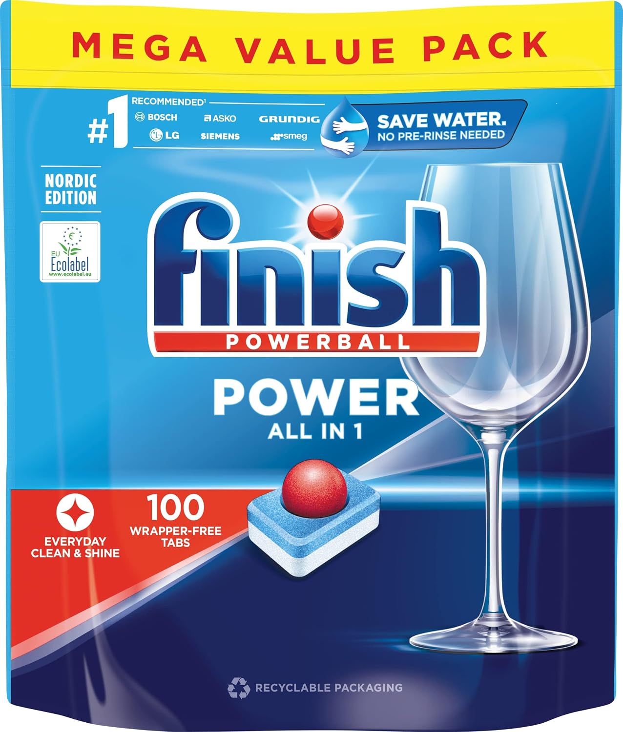 Finish All in One Diskmaskinstabletter 100Tabs