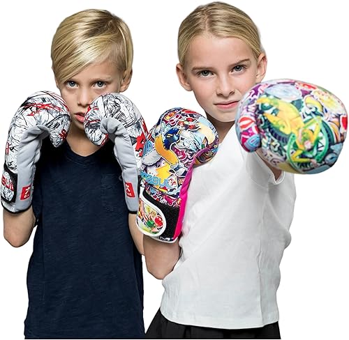 Sanabul Sticker Bomb - Guantes de entrenamiento para kickboxing para niños