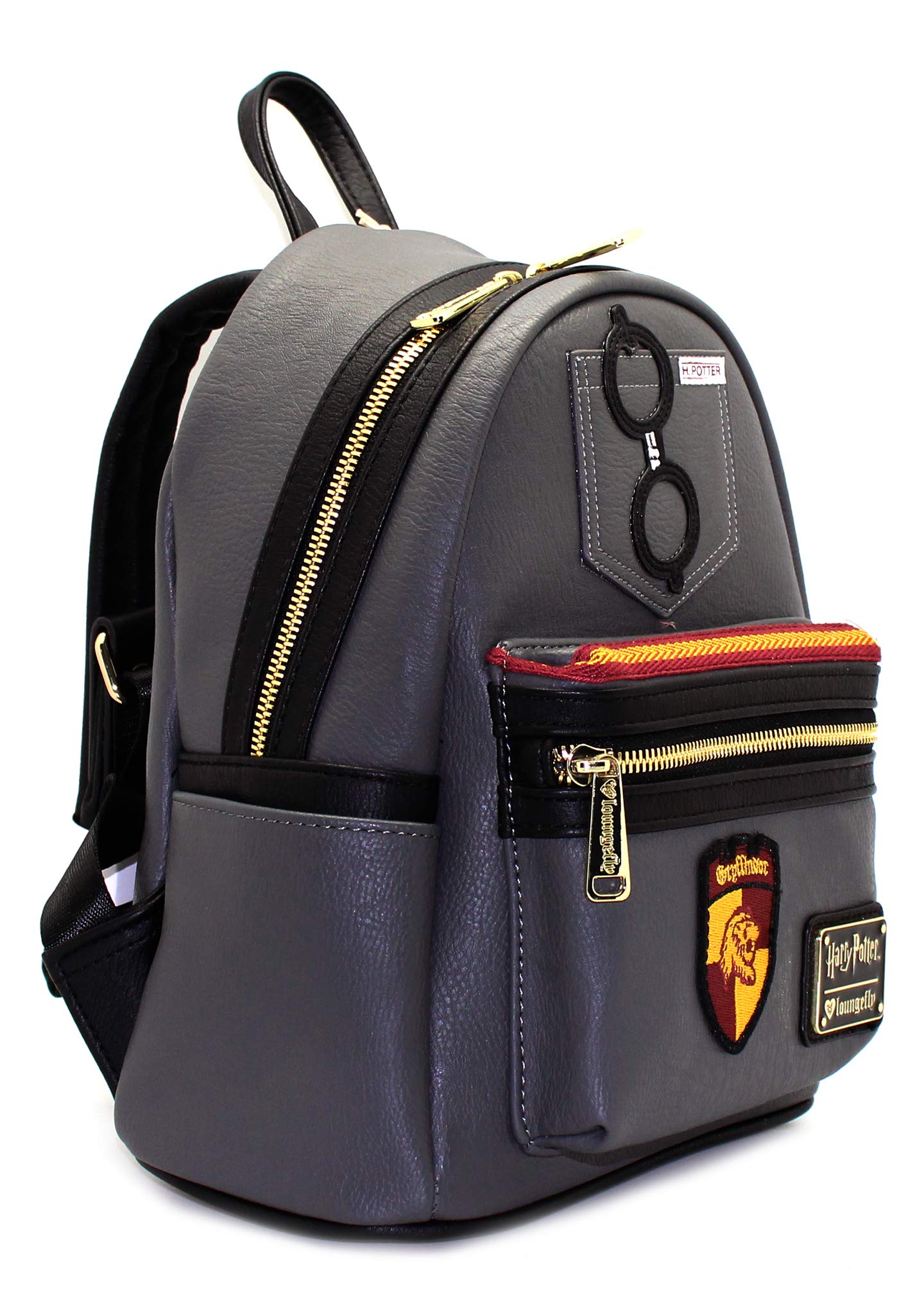 Loungefly Harry Potter Mini Backpack Gryffindor Grey Faux Leather Loungefly Harry Potter Gryffindor Faux | Mercari main image 3