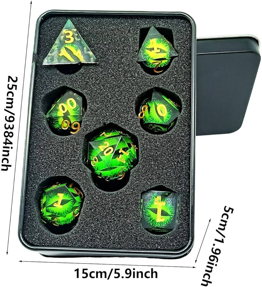 Amazon.co.jp: ドラゴンアイダイス 7個 多面体ダイス ダイスセット Amazon.co.jp: ドラゴンアイダイス 7個 多面体ダイス ダイスセット