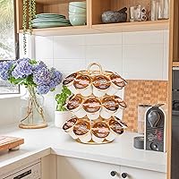 Vista 7 de Coffee Pod Holder, K Cup Holders，Coffee Pod Storage Compatible with K Cups (27 Pods), Spins 360-Degrees Coffee Pod Carousel Holder Organizer, Modern