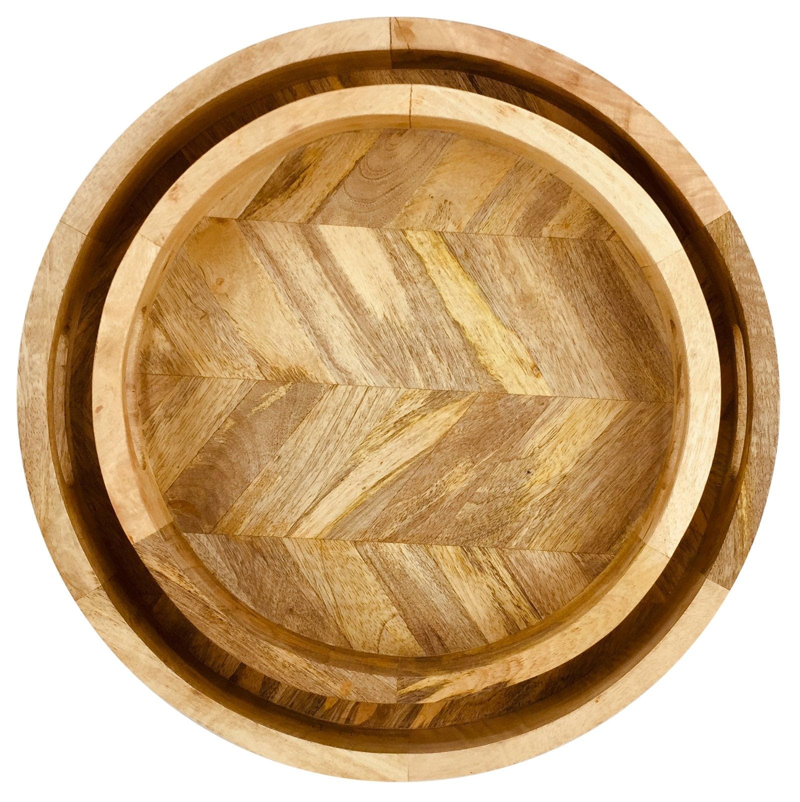 Sifcon International Plc Brown S2 Round Herringbone Trays Made By Wood