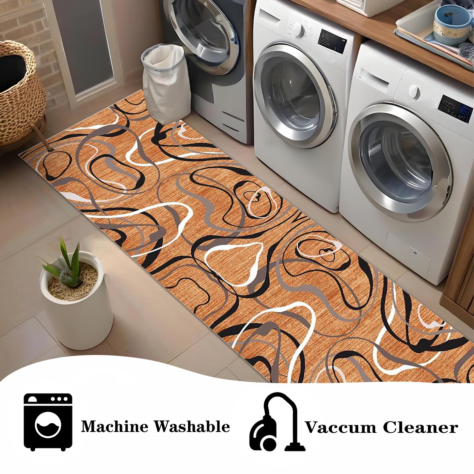 Tapis Cuisine Devant Evier Antidérapant Tapis Entrée Intérieur Long Tapis de Cuisine Tapis de cuisine long antidérapant lavable Tapis de couloir antidérapant Tapis Entree Interieur Long 70 x 150 cm