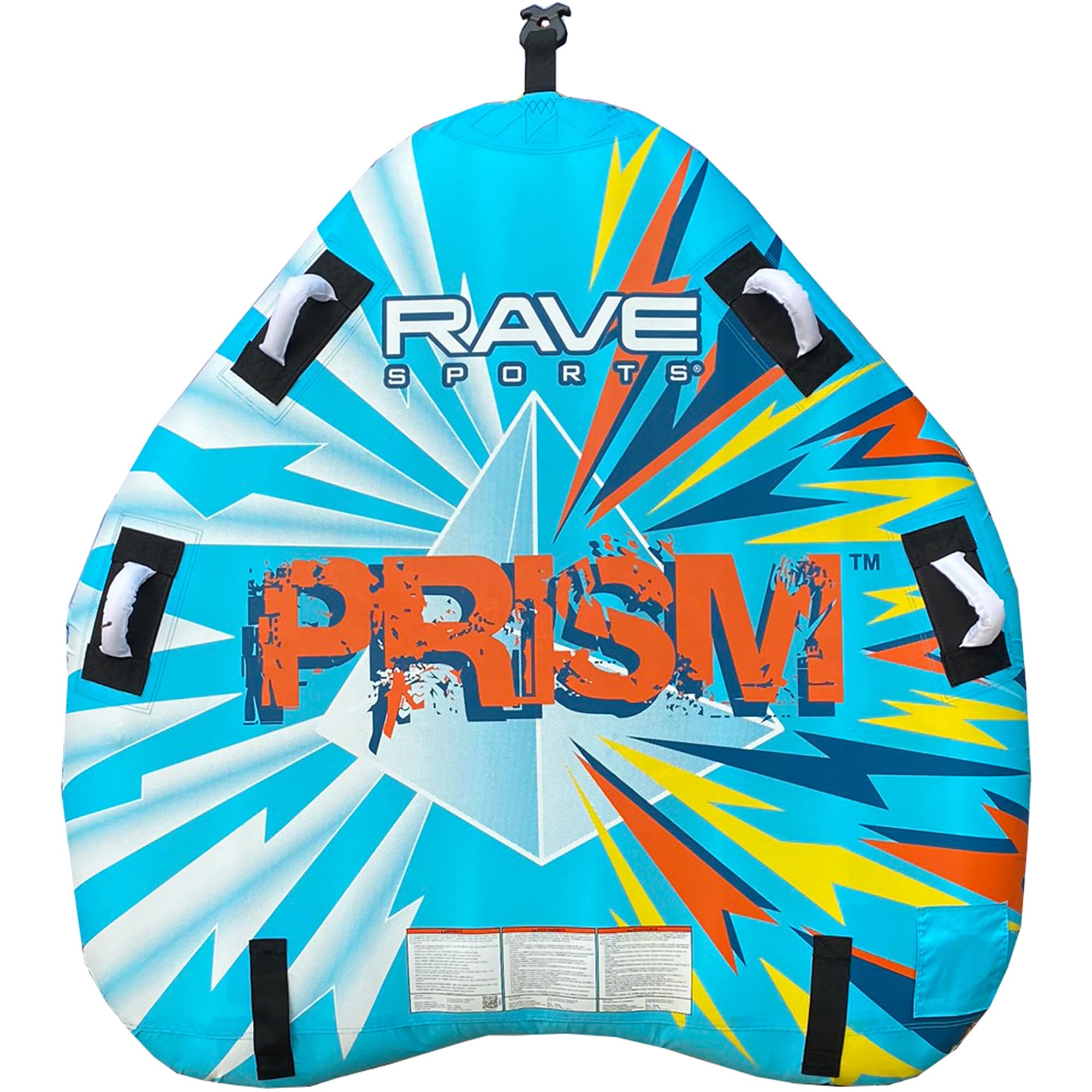 RAVE Sports Razor Inflatable Towable Tube, 1-2 Riders, Unique Skim-Fast Bottom Coating, Nylon Cover, Four Foam-Filled Reinforced Handles, Quick Connect Tow Point, Boat Tubes and Towables