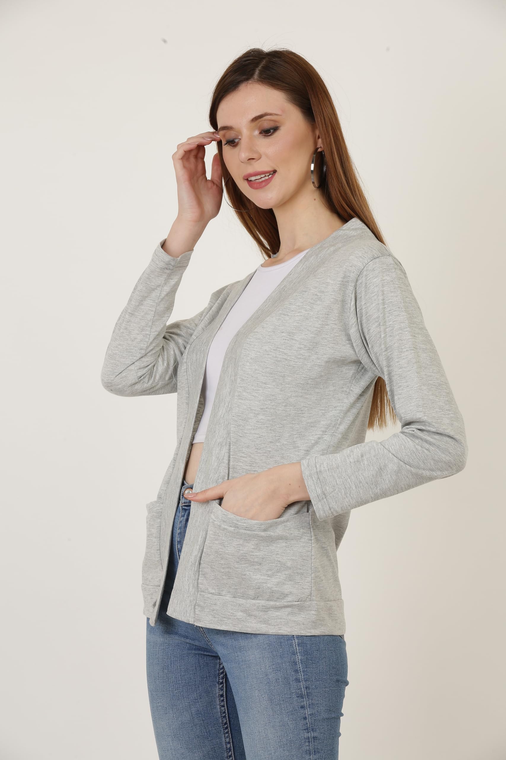 DDASPRATION Women Cotton Pocket Shrug - Image 4 thumbnail