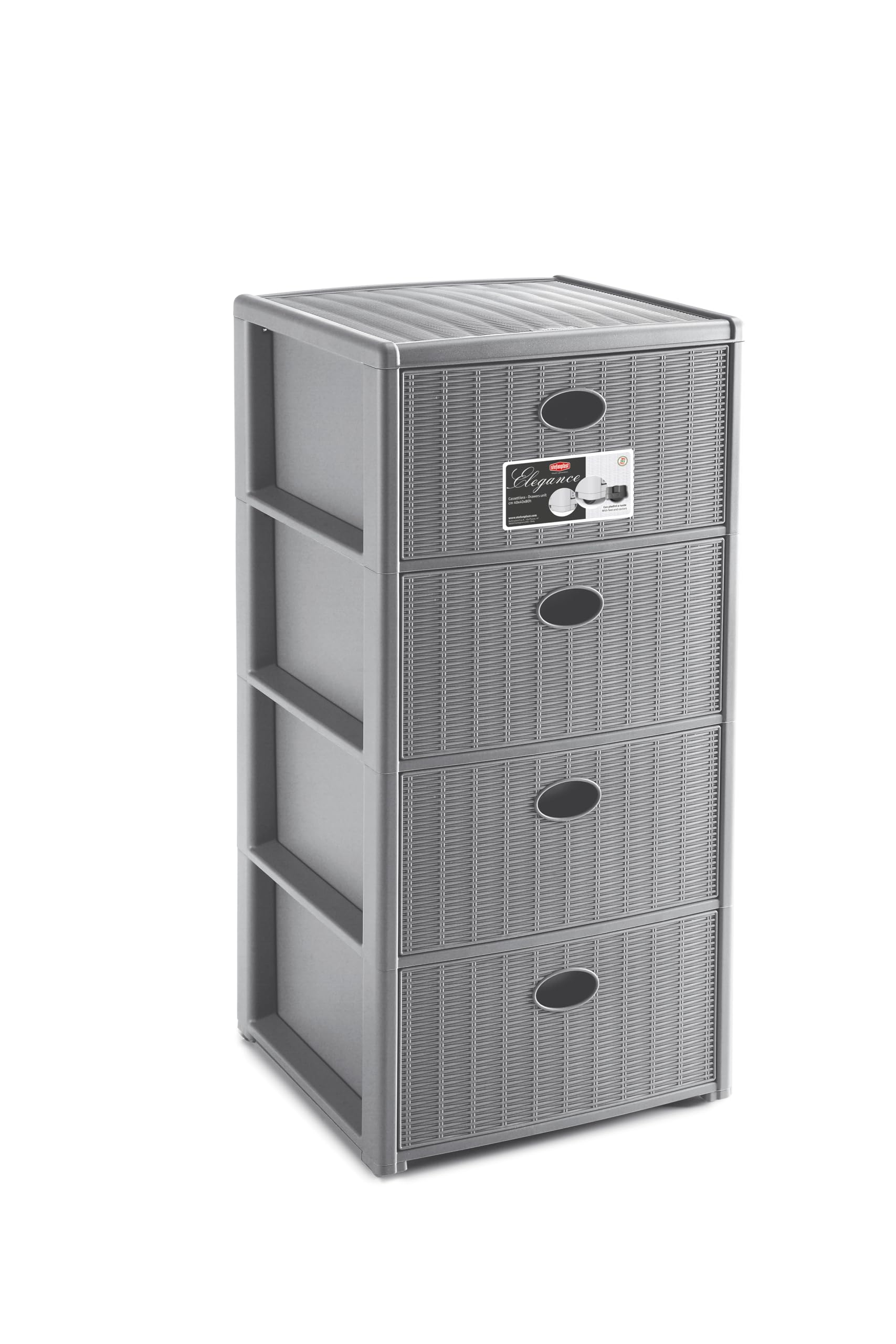 CASSETTIERA Elegance 4 CASS.​Grigio 40X40 H.80