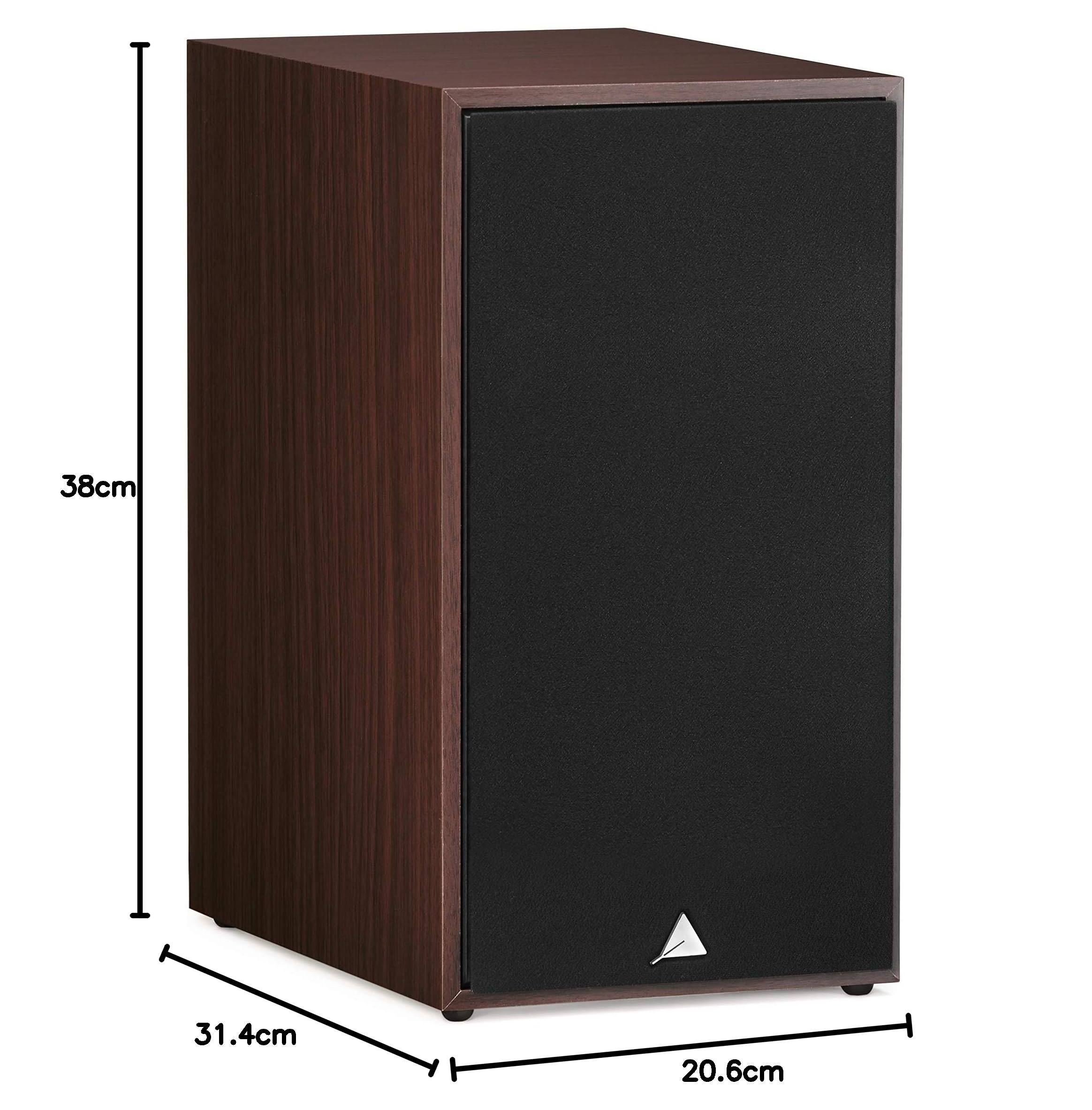 Triangle - Enceinte Bibliothèque Hi-FI BOREA BR03 - Puissance Admissible 100W - Rendement 90 DB/W/m – Polyvalente Musique et Home-Cinéma - 206 x 380 x 314 mm - Noyer (Paire)
