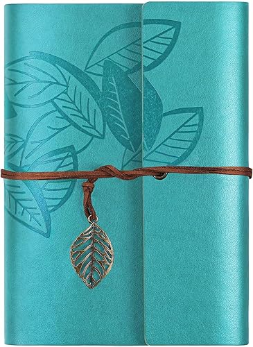 Diario de cuero, diarios vintage para escribir, diario de viaje de 160 páginas rayadas para mujeres, hombres, niñas, niños, regalos, cuaderno de