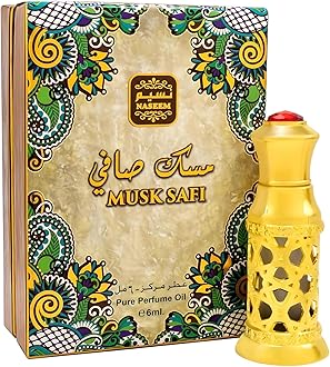 NASEEM Musk Safi Perfume Oil, Pure Musk Scent, Alcohol Free, 6mL