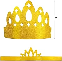 Vista 2 de Fancy Land Coronas de cumpleaños para niños, paquete de 25 unidades, coronas de papel brillante para aula, cumpleaños, escuela, familia, suministros