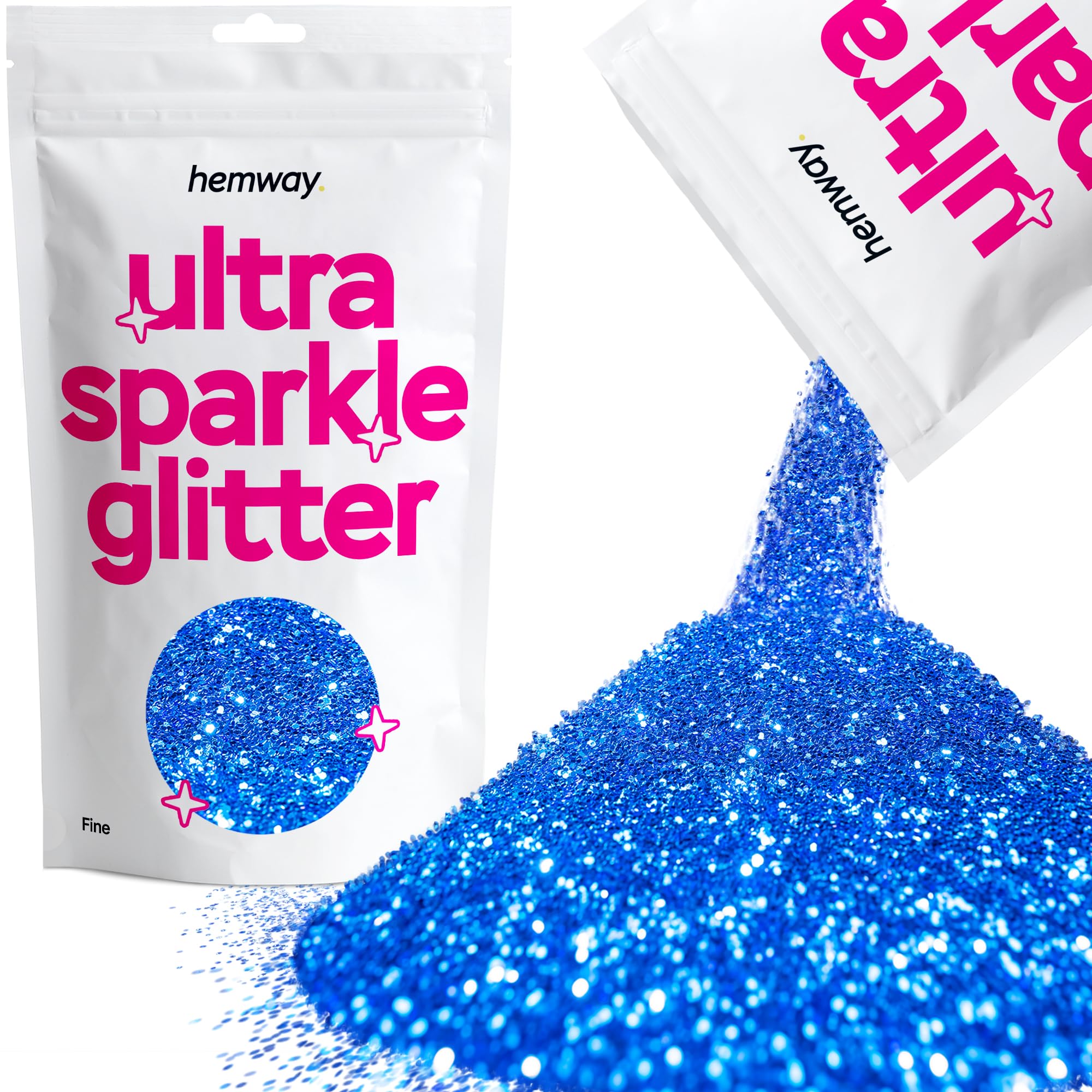 Hemway Ultra Sparkle Glitter Baby Pink Iridescent 100g Fine | Glitter for Arts & Craft, Makeup, Nail Art, Crafting, Card Making, Sparkle Decoration — view 247