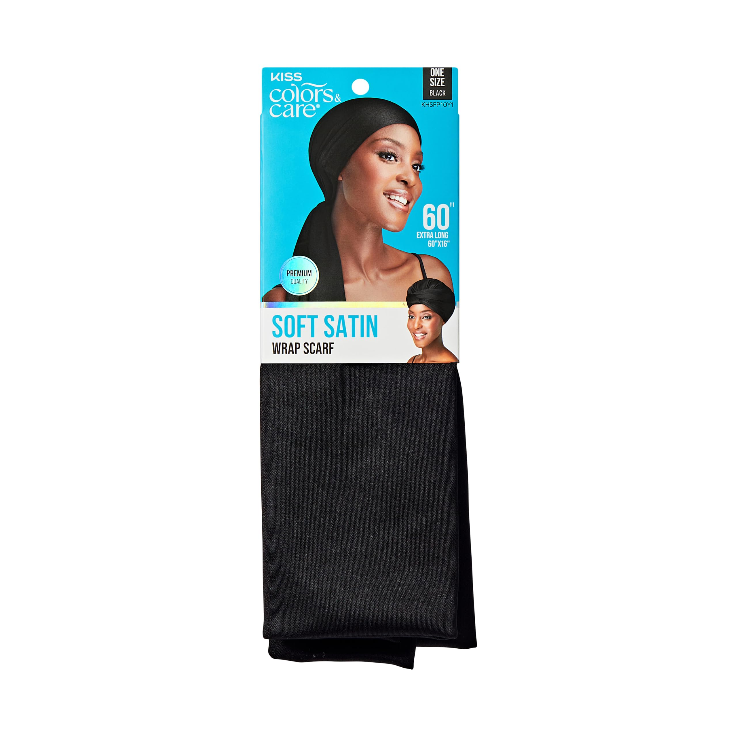 Amazon.com: KISS COLORS & CARE Soft Satin Wrap Scarf - Black, Long