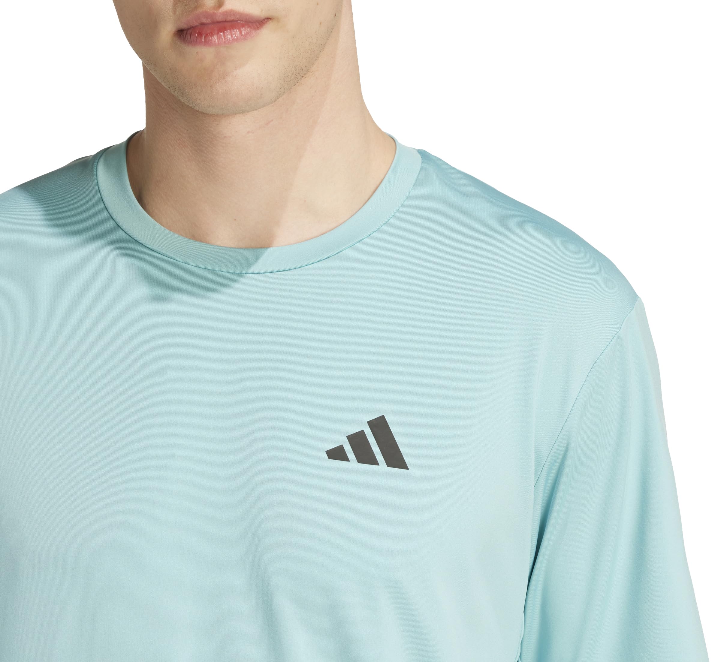 adidas Men's Train Essentials Stretch Training Tee, Mint ton/Black, L