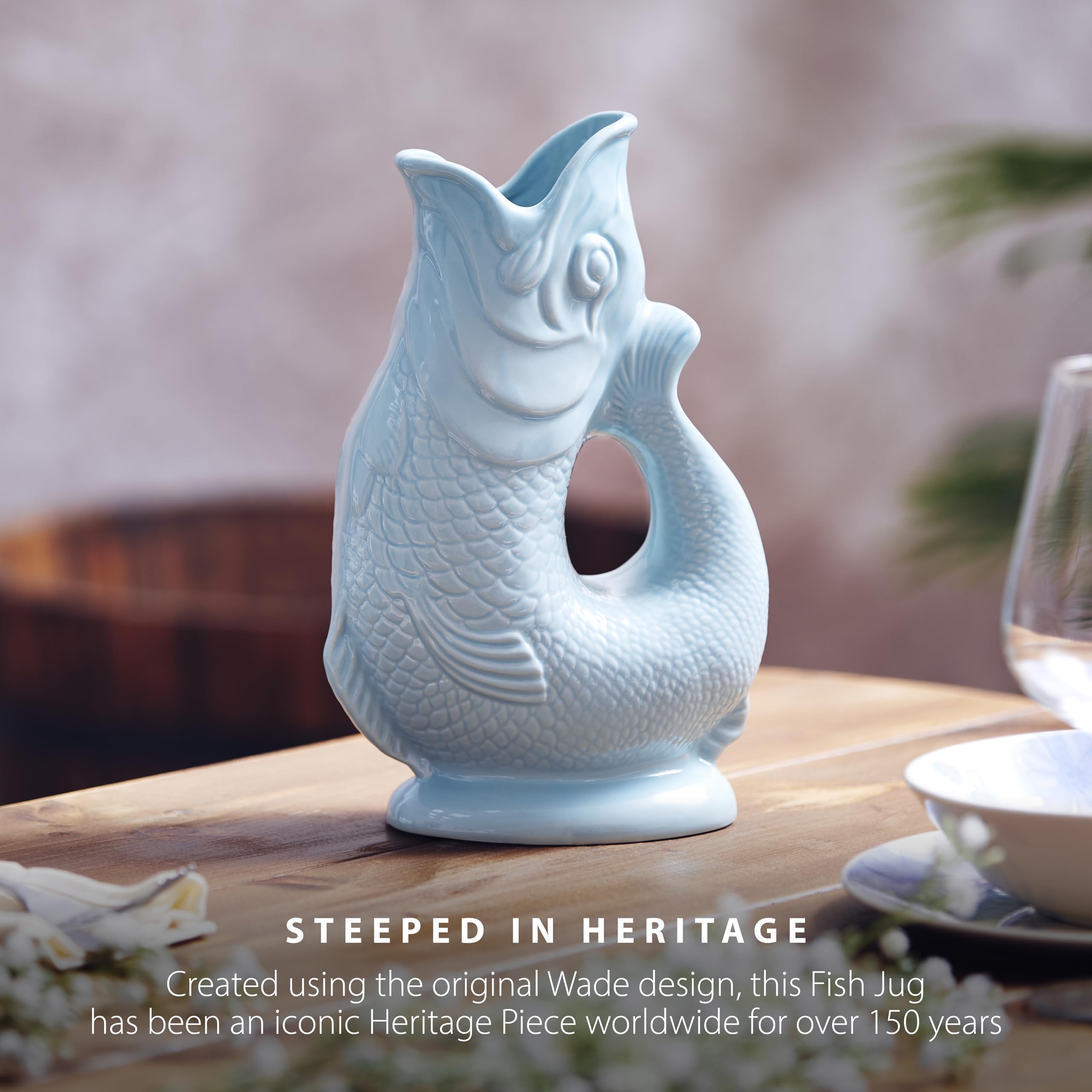 Wade Fish Jug, Handcrafted in Stoke-on-Trent England, Award-Winning Iconic UK Heritage Brand, English Earthenware, 1.2L - Image 2