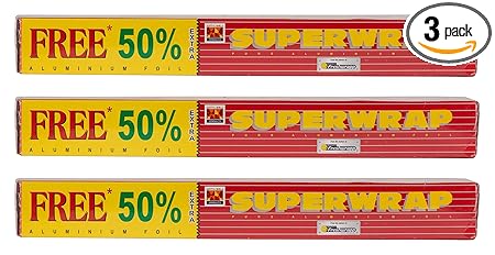 Hindalco Superwrap Aluminium Foil 20g + 10g (pack of 3) - 4 Meters per pack
