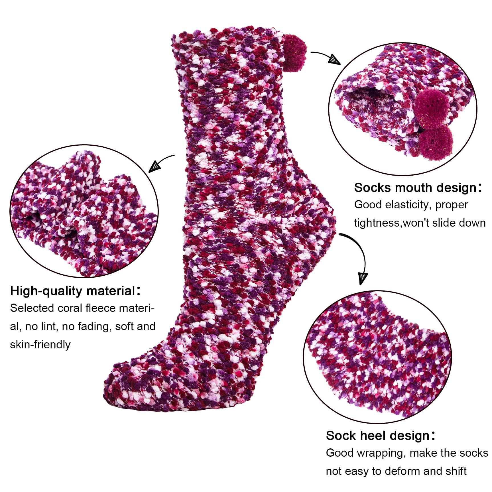 YSense Snug Donna Regalo Inverno Calze Calzini Natalizi Ragazza Cupcake Calzini Termici Divertenti Accessori