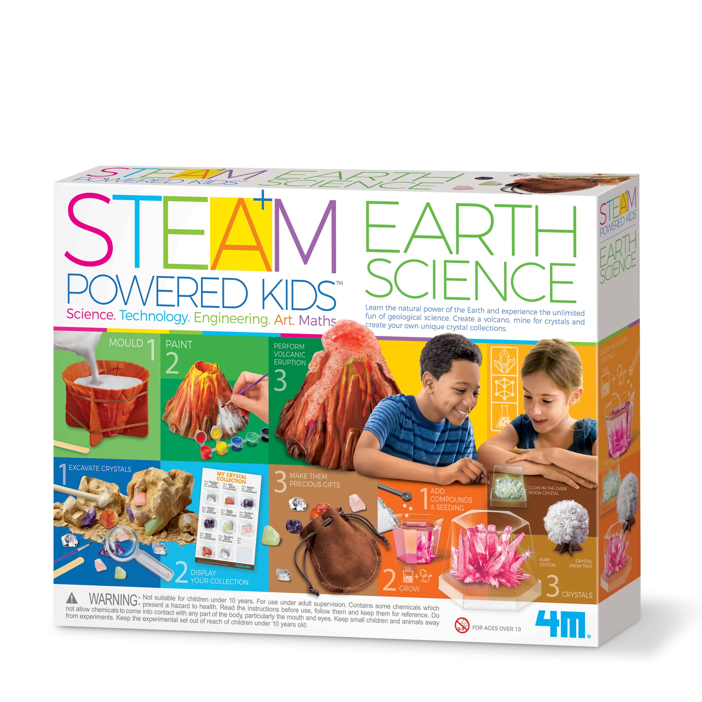 4M STEAM Powered Kids - Earth Science, Bumper Science and Activity Kit for Ages 10+