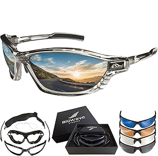 Sponsored You’re seeing this ad based on the product’s relevance to your search query.Learn more about this advertisement BIGWAVE Pro-Action 903 - Super Anti-Reflective Premium UV 400 Sports Glasses with 4 Interchangeable Lenses - Cycling Glasses with Dirt-Repellent Clean-Coat Coating for Men and Women