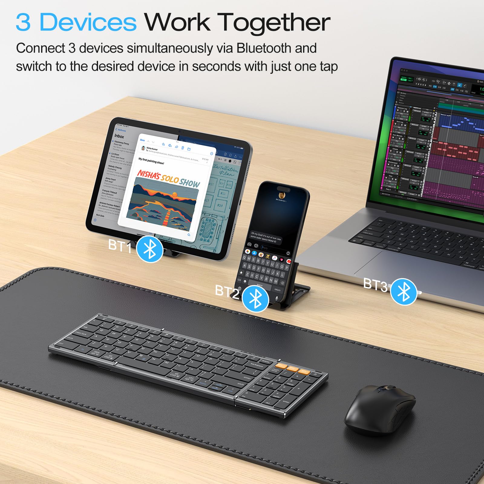 Amazon.com: OMOTON Foldable Keyboard for Travel, Remote Work