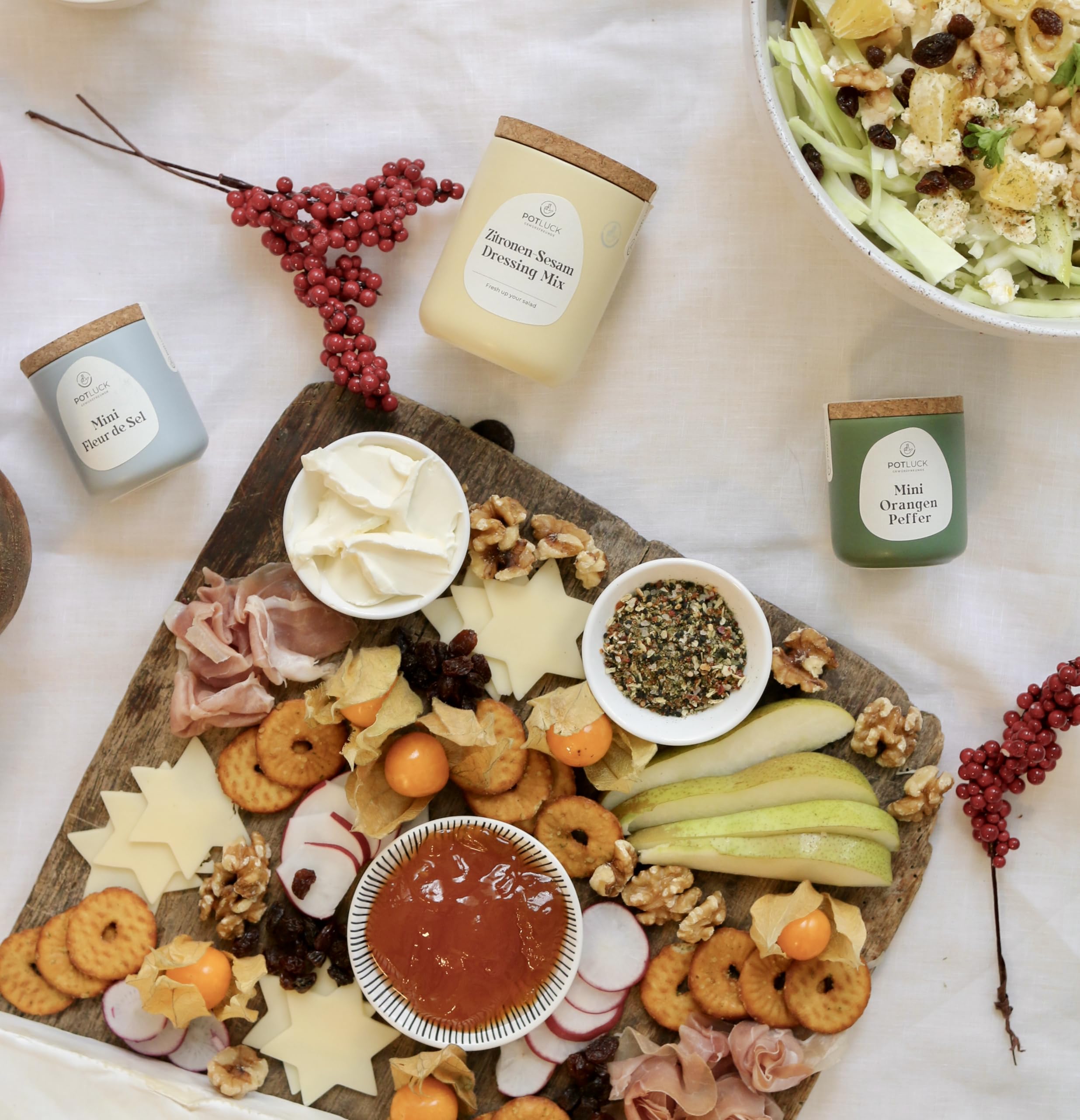Potluck | Mini Adventskalender 2025 | Tannenzauber | Gewürzkalender mit 24 abwechslungsreichen Gewürzmischungen zum Probieren | Geschenkidee für Advents- & Weihnachtszeit