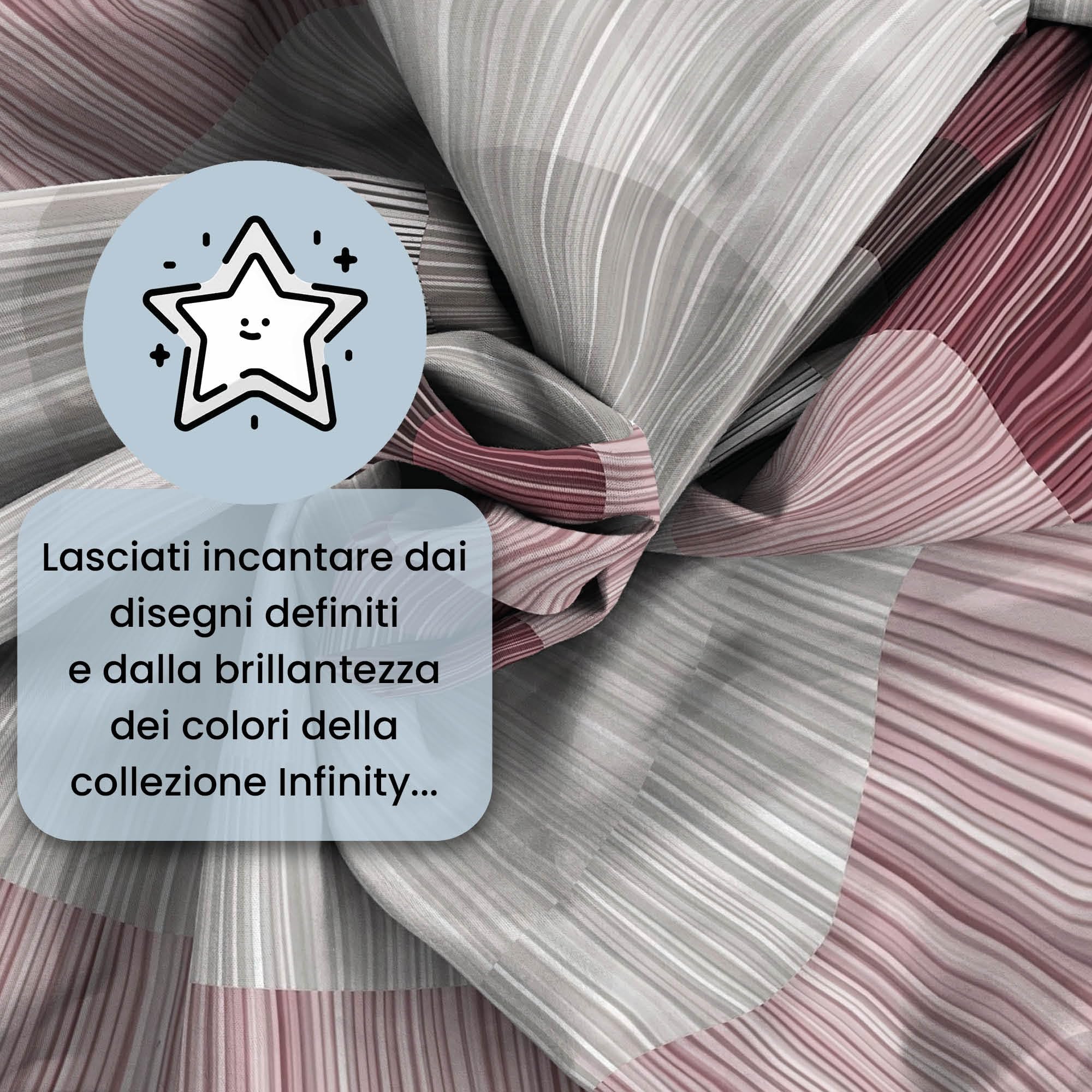 Italian Bed Linen Completo Letto Infinity No Stiro