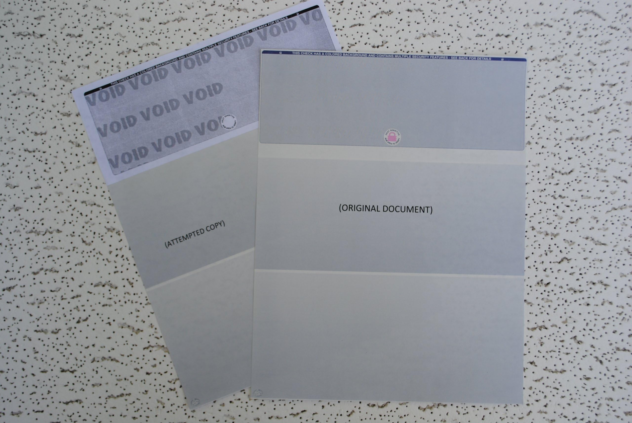 Blank Check Paper That Can't be copied - TOP Format (500 Sheets)