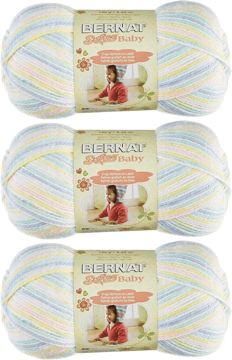 Bulk Buy Bernat Softee Baby Yarn Ombres, 16603131306baby