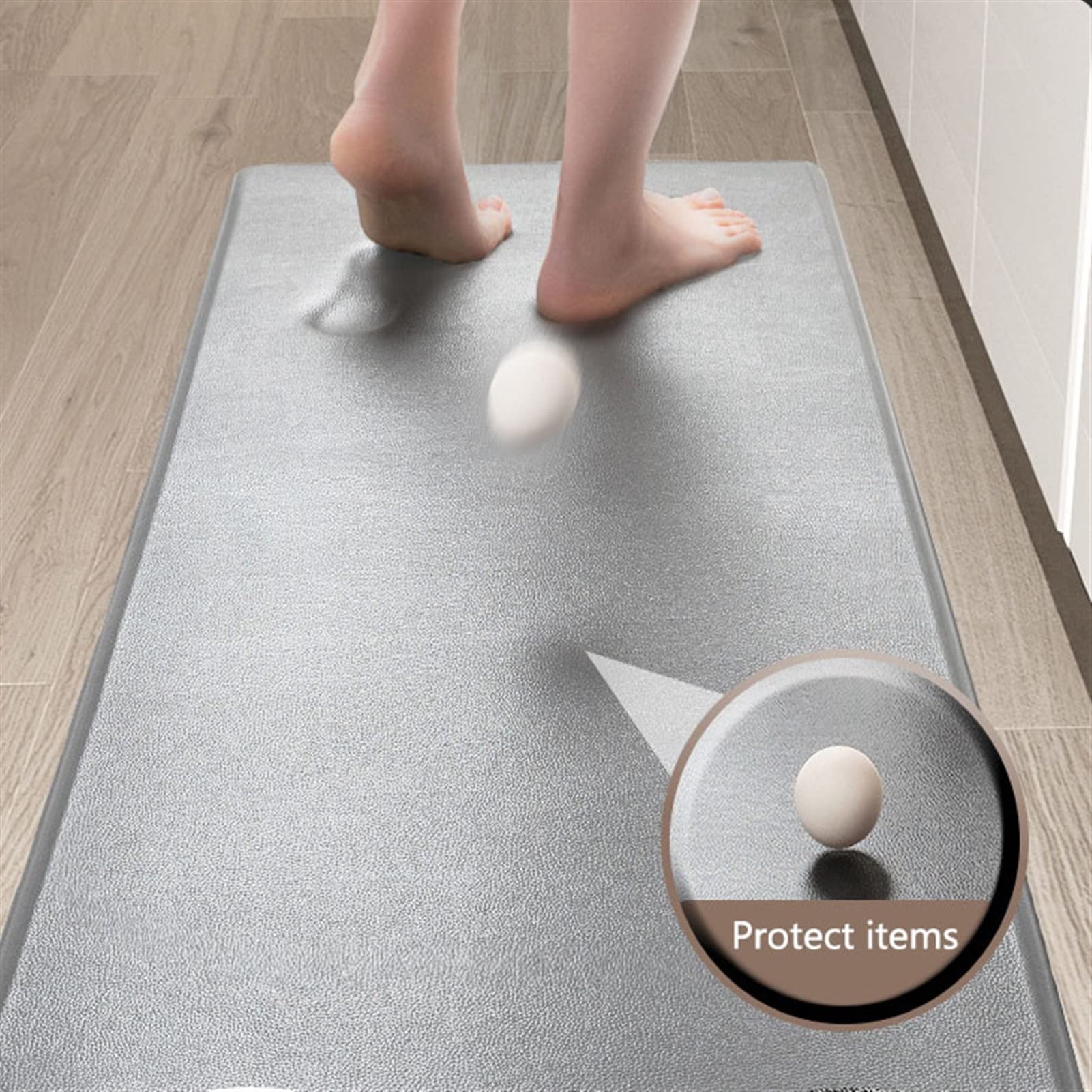 Alfombra de Cocina amortiguada Anti-Fatiga Alfombra, Estera de Cocina de Cuero, esteras y alfombras Impermeables Antideslizantes y alfombras, Estera de Confort ergonómico