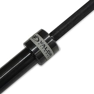 Valor Fitness Olympic Deadlift Bar – Max Weight 1200 lbs - 45lb Barbell - 90.5 in - 27 MM- Enhanced Flex for Maximum Performance- Heavy Duty Powerlifting Bar for Stength Training