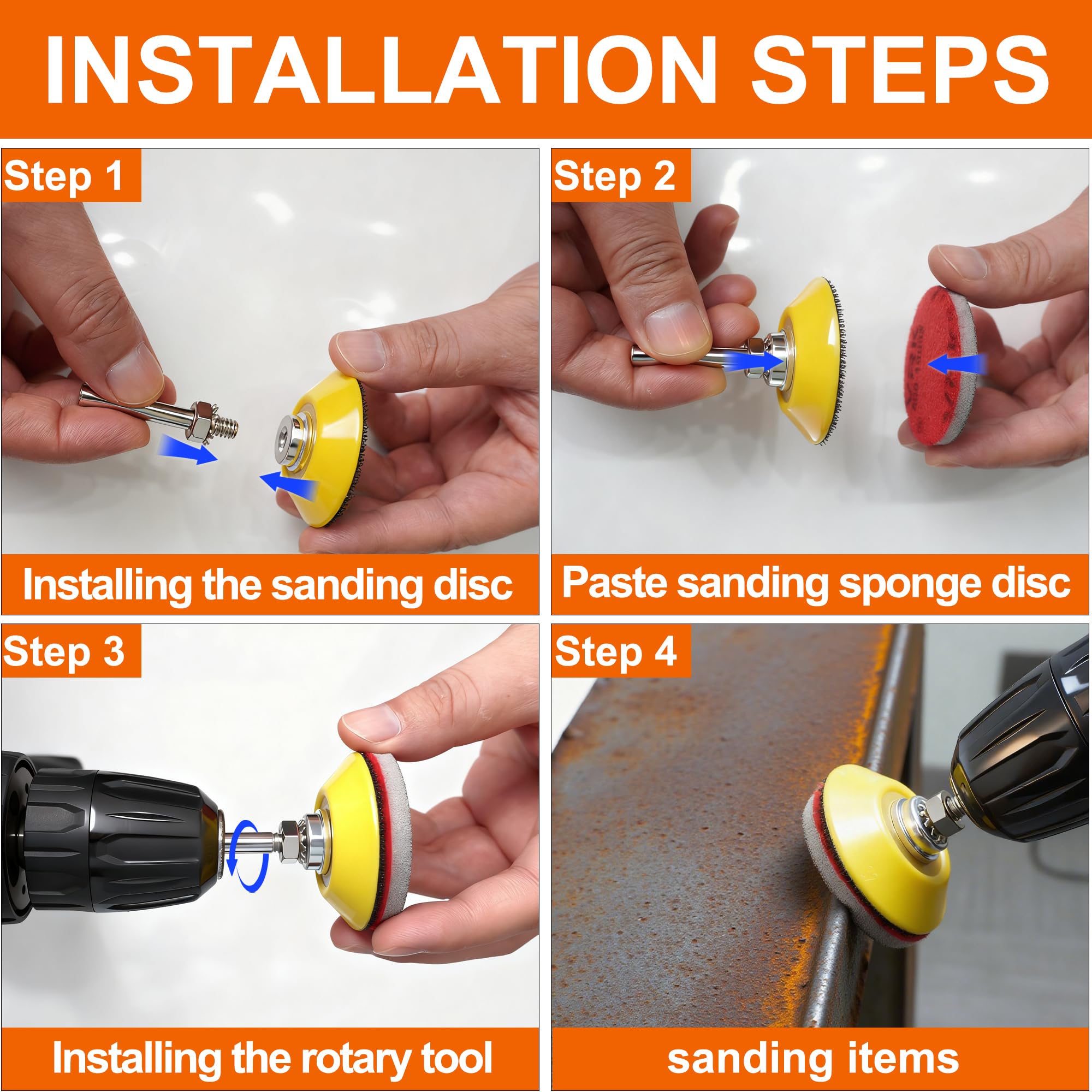 64 Sanding Discs - Grit 180-3000 -6 64 Sanding Discs - Grit 180-3000 -6