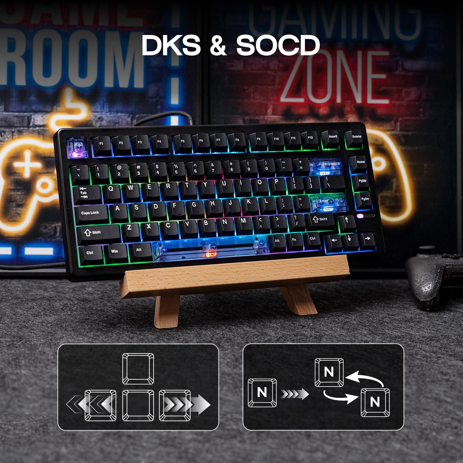 Amazon.com: EPOMAKER HE80 Hall Effect Gaming Keyboard, 8K Polling