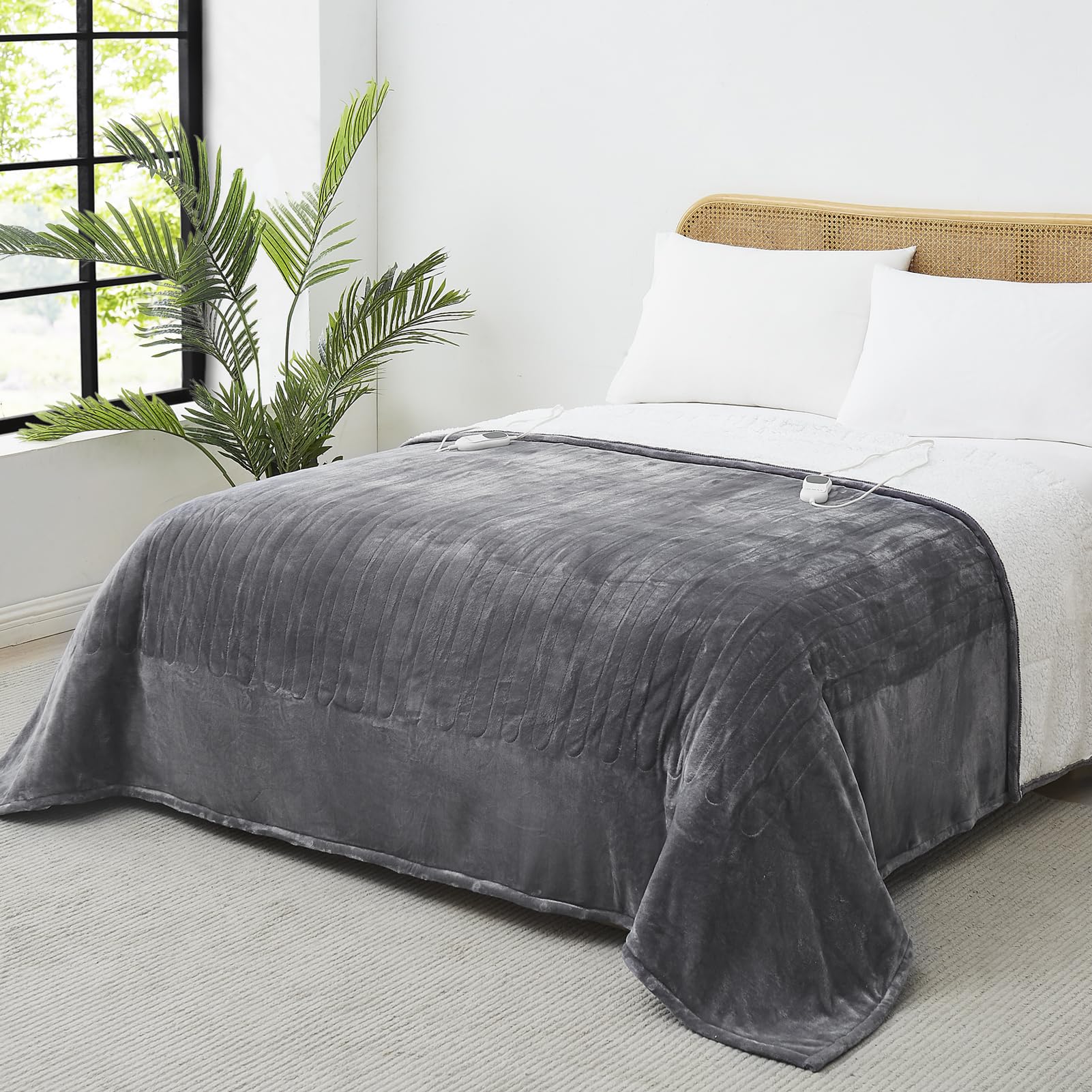 JKMAX Heated Blanket Electric Blanket for Couch