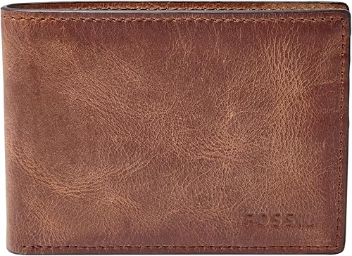 Miniatura 3 de Fossil Cartera de cuero delgada y minimalista con bolsillo frontal para hombre