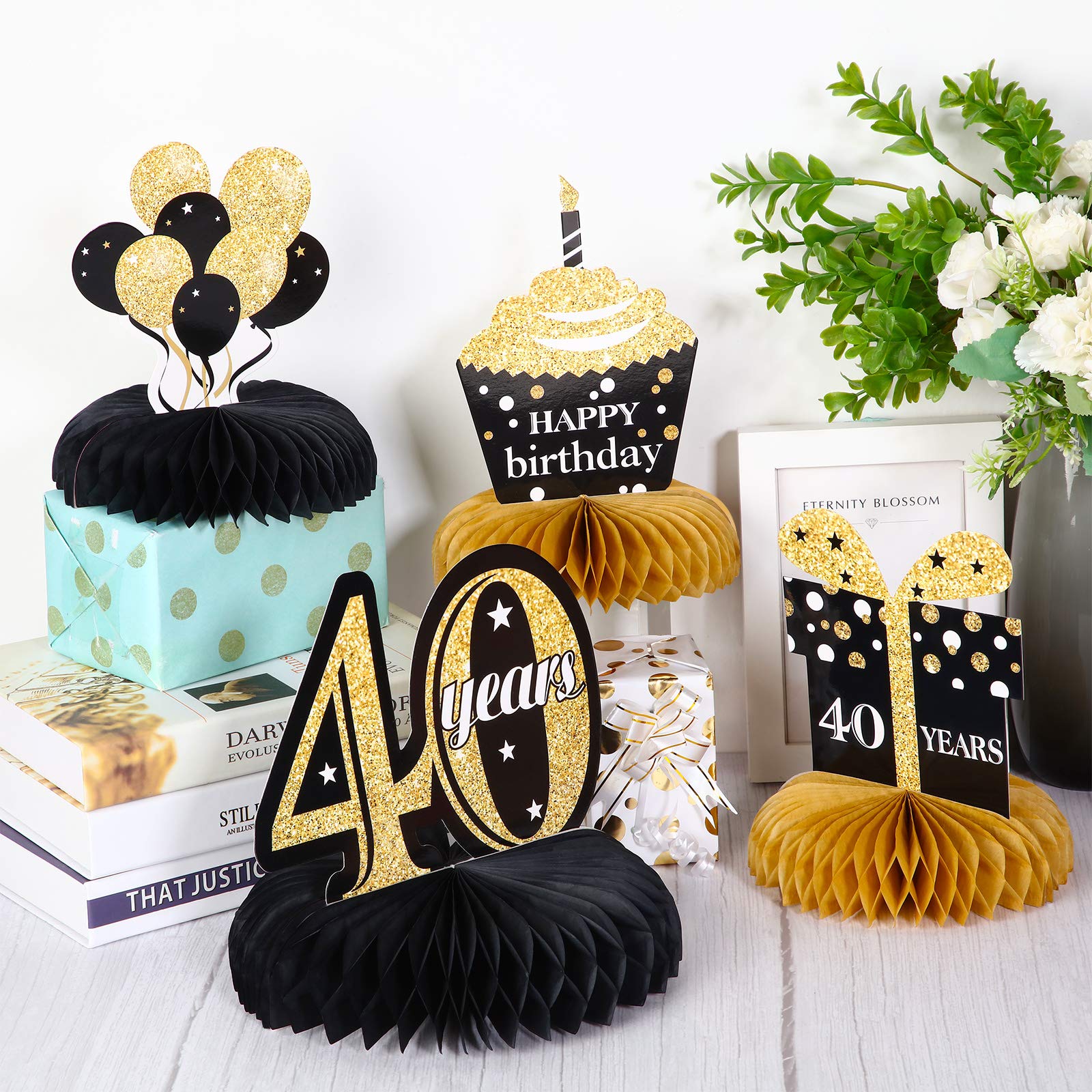 Buy 8 Pieces 40th Birthday Centerpieces Happy 40th Birthday