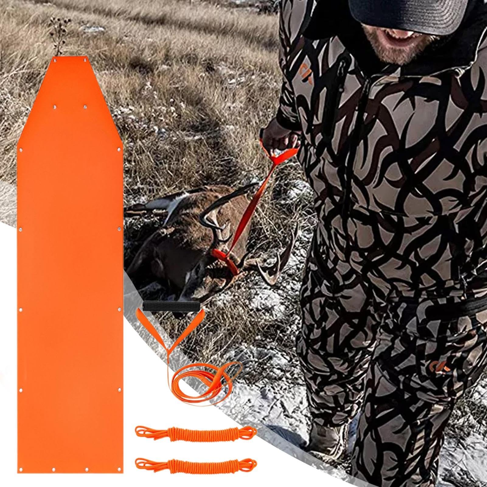 Set robusto Drag Sled – Deer Cart Game Puller, ispessito, antistrappo | Accessori per la caccia e attrezzature per il traino di trofei da cacciatore – Il regalo perfetto per la caccia per gli uomini