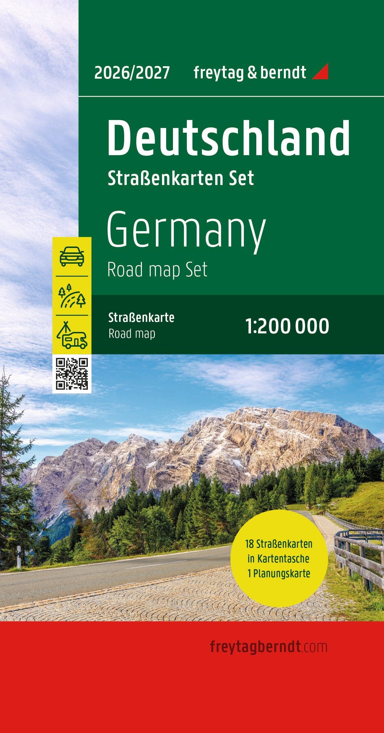 freytag & berndt Straßenkarten-Set Deutschland 1:200.000 – 2026/2027 – mit Kartentasche