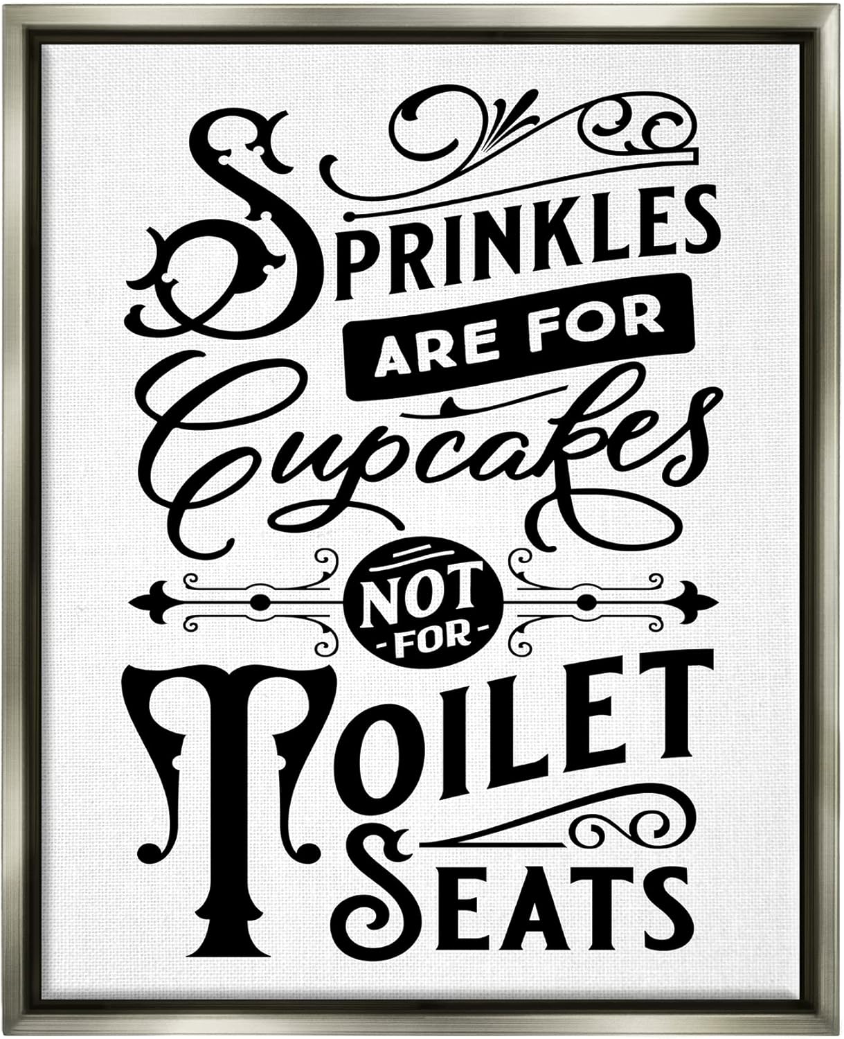 Stupell Industries Humorous Bathroom Toilet Seat Phrase Vintage Typography, Design by Lettered and Lined