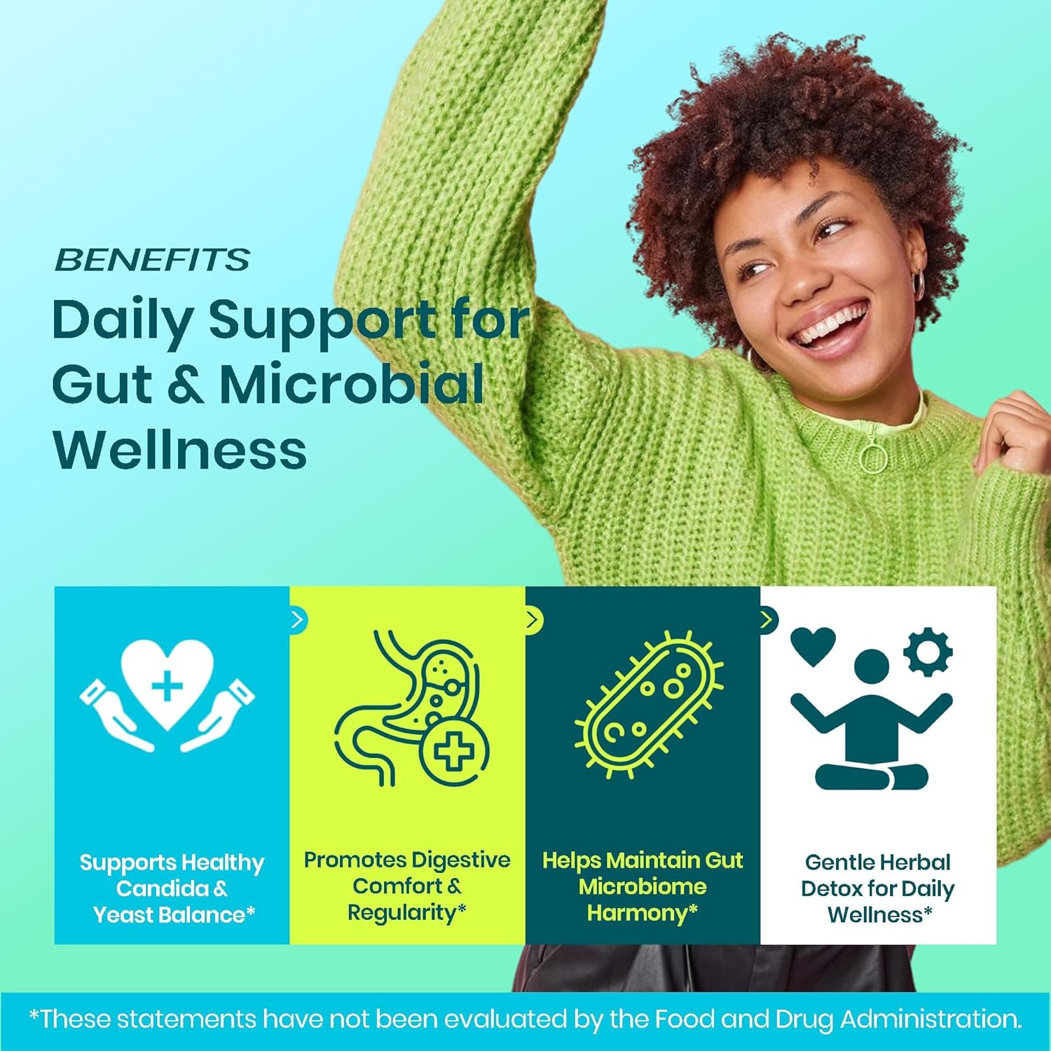 Women’s Candida Cleanse & Yeast Balance | Herbal Parasite Detox with Oregano, Wormwood, Black Walnut & Clove | Gut, Digestive & Flora Rebalance Formula | Third-Party Tested, Vegan, Non-GMO, 60 Caps