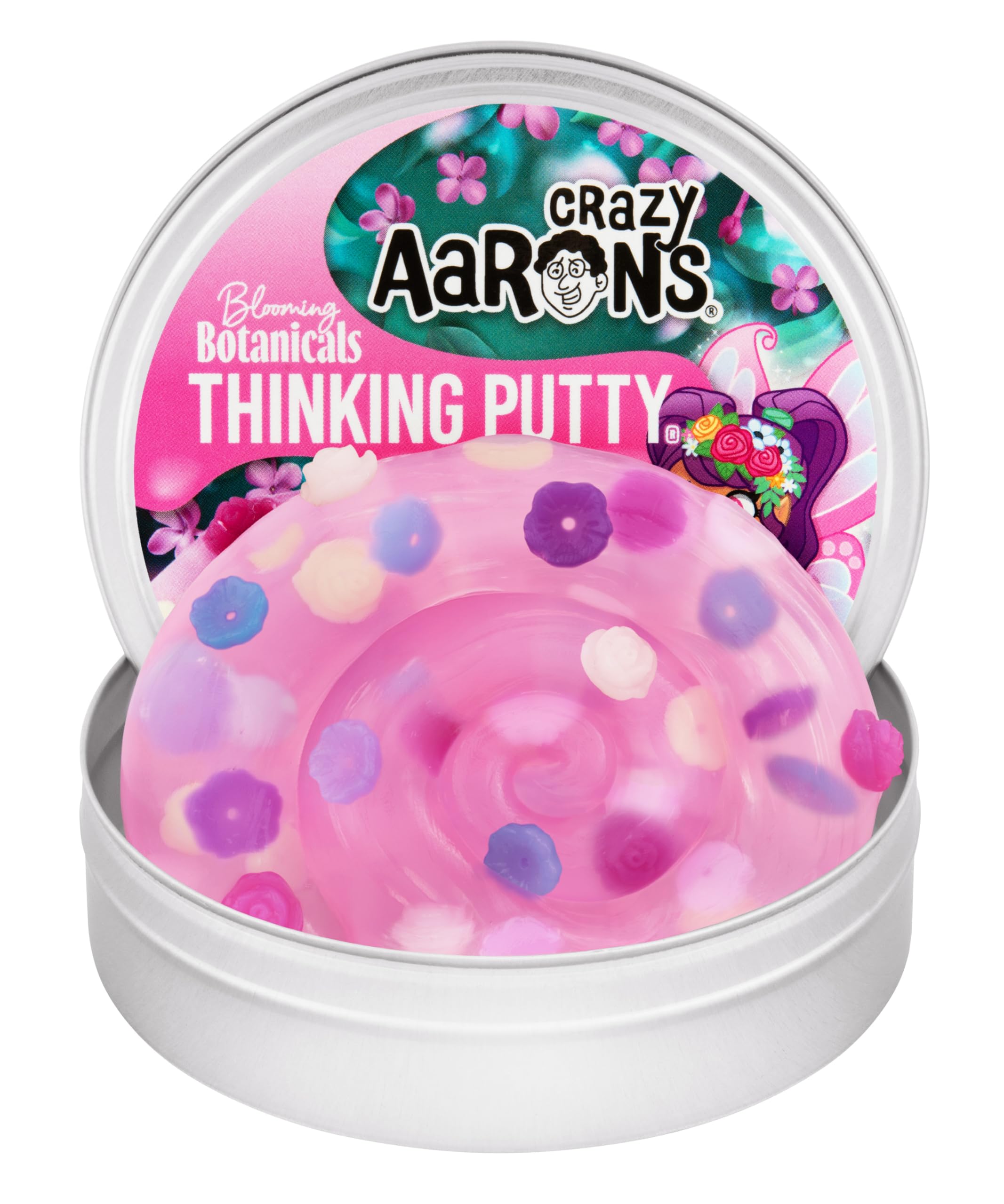 Crazy Aaron's Thinking Putty® - Blooming Botanicals - Sensory Putty for Kids and Grown ups in a 4" Tin - Creative and Endless Fun, Stress Relief Therapy Toys, Never Dries Out - Made in USA
