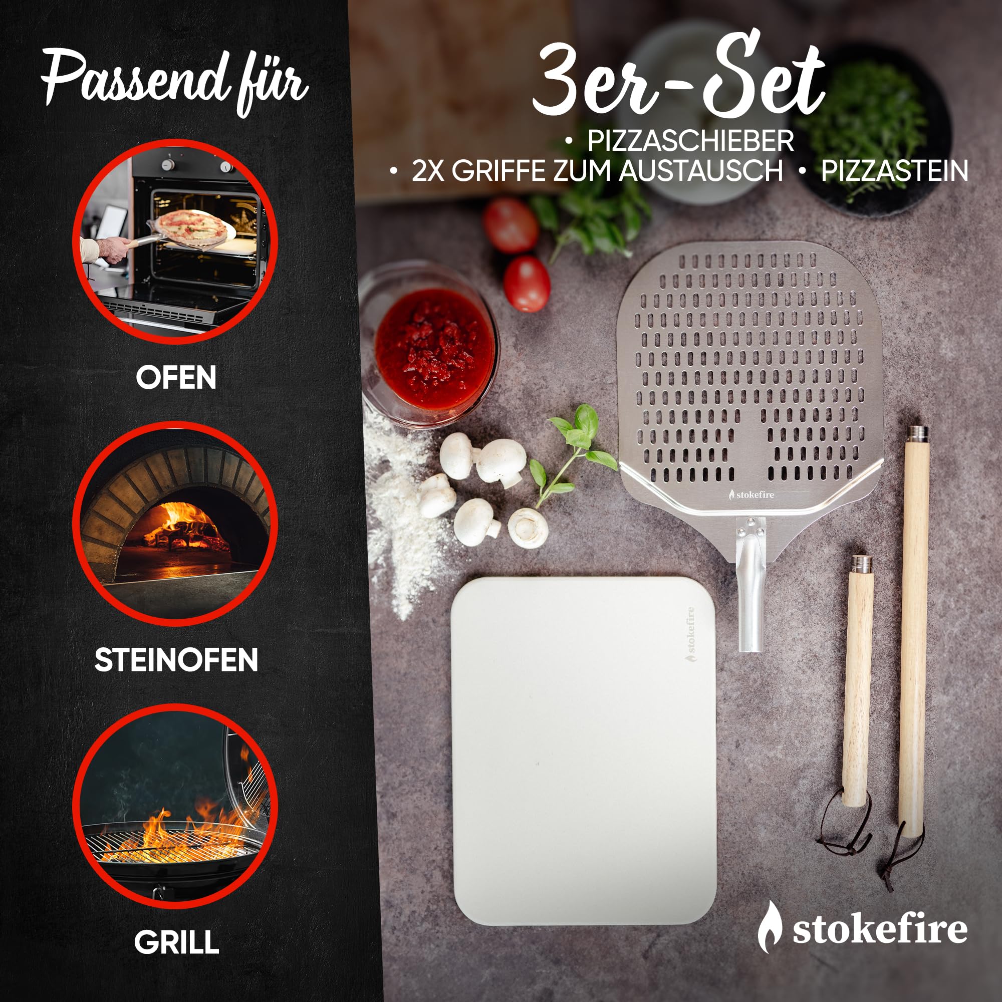 Pierre à pizza de qualité supérieure pour four, barbecue à gaz et barbecue au charbon de bois - Convient également pour four à pizza jusqu'à 900 °C