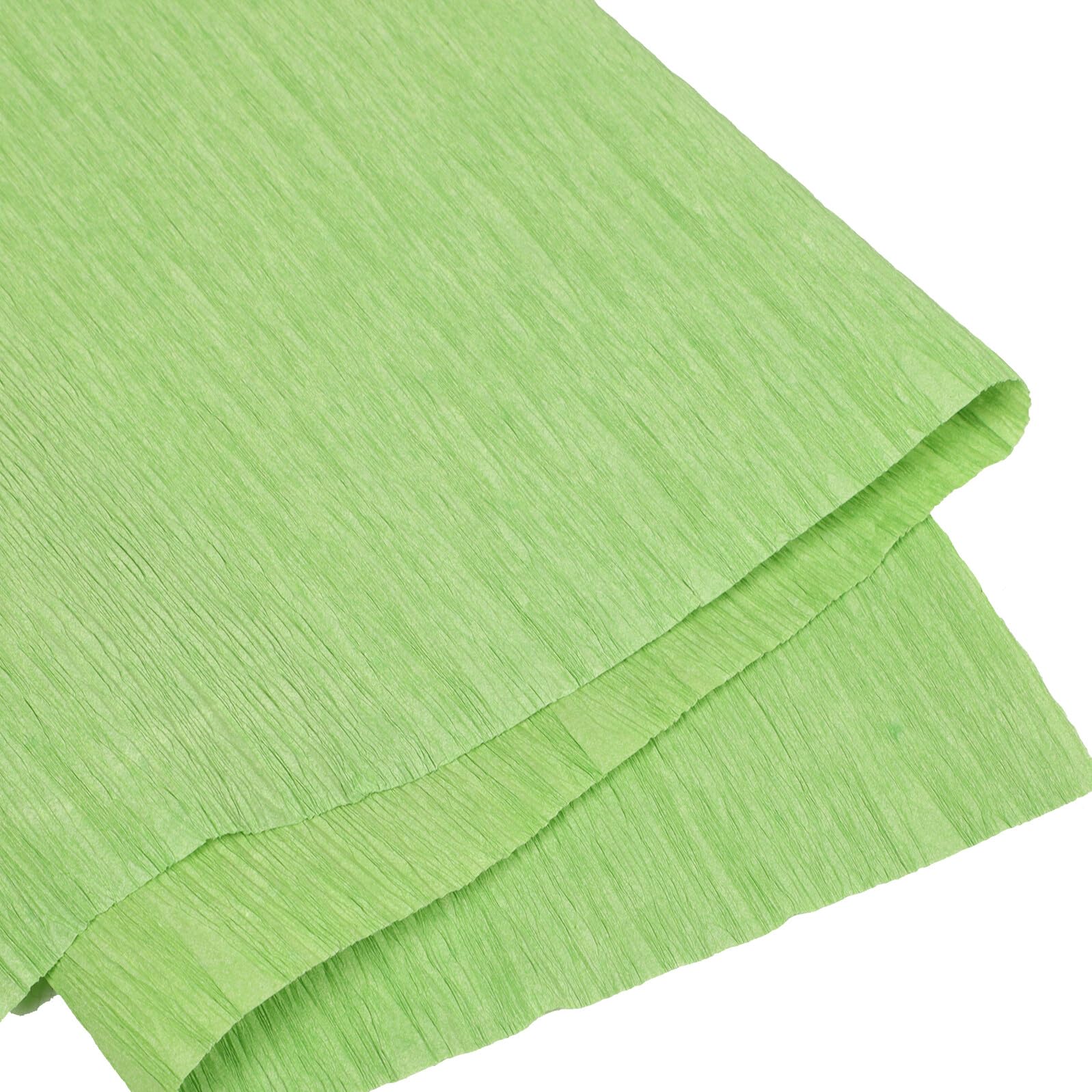 LIFKOME Crepe Papier Weiß Grün und Orange Inkl Grünem Klebeband und Blumenstielen Strukturierte Blütenpapier-bündel für Floristen DIY Blumenarrangements Hochzeits Partydeko