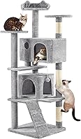 Vista 25 de Yaheetech Árbol para gatos de varios niveles para gatos grandes, con cómodos condominios para gatos