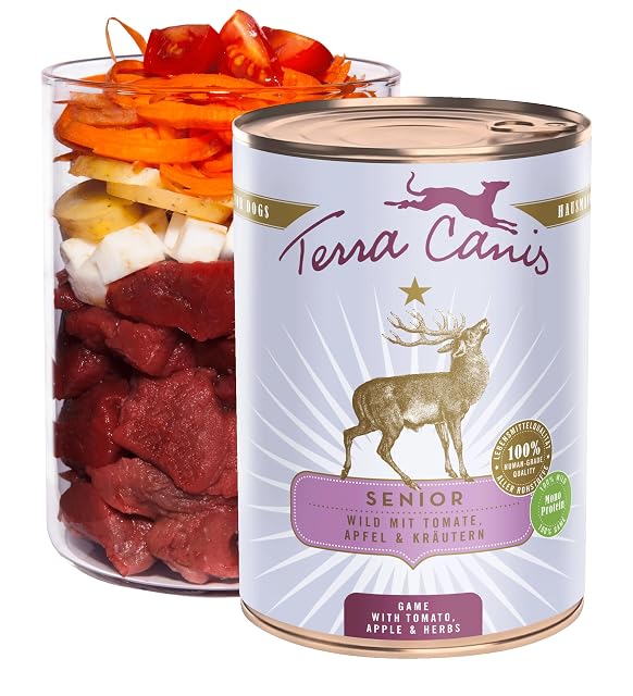 Terra Canis Venado con Tomate y Manzana, Comida Senior para Perros, 400g